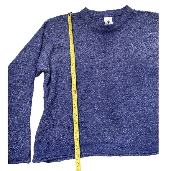 VINTAGE Columbia brushed terry cloth knit crewneck sweater - Picture 3 of 6